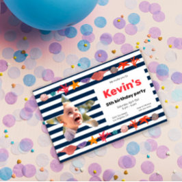 Muscheln, Starfish & Coral auf Wasserwegen Einladung