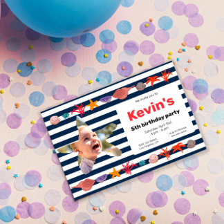 Muscheln, Starfish & Coral auf Wasserwegen Einladung