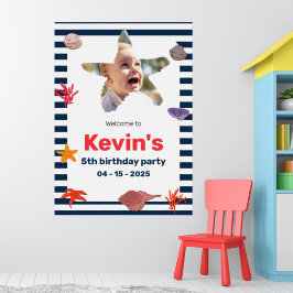 Muscheln, Starfish & Coral auf Wasserwegen Poster