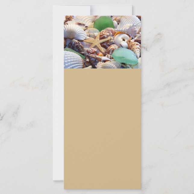 Muscheln, Starfish & Sea Glass Rack Cards (Vorderseite)