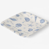 Muscheln Starfish Sun Fun Text Blau ID918 Pappteller (Gewinkelt)