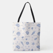 Muscheln Starfish Sun Fun Text Blau ID918 Tasche (Vorderseite)