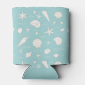 Muscheln Starfish Sun Fun Text Elfenbein ID918 Dosenkühler (Rückseite)