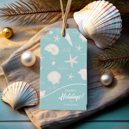 Muscheln Starfish Sun Fun Text Elfenbein ID918 Geschenkanhänger