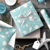 Muscheln Starfish Sun Fun Text Elfenbein ID918 Geschenkpapier