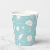 Muscheln Starfish Sun Fun Text Elfenbein ID918 Pappbecher (Vorderseite)