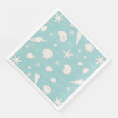 Muscheln Starfish Sun Fun Text Elfenbein ID918 Serviette (Ecke)