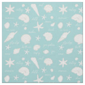 Muscheln Starfish Sun Fun Text Elfenbein ID918 Stoff (Muster)