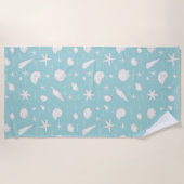 Muscheln Starfish Sun Fun Text Elfenbein ID918 Strandtuch (Vorderseite)