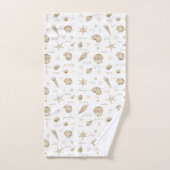 Muscheln Starfish Sun Fun Text Sandstone ID918 Badhandtuch Set (Handtuch)