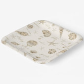 Muscheln Starfish Sun Fun Text Sandstone ID918 Pappteller (Gewinkelt)