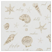 Muscheln Starfish Sun Fun Text Sandstone ID918 Stoff (Nahaufnahme)