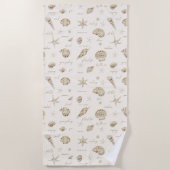 Muscheln Starfish Sun Fun Text Sandstone ID918 Strandtuch (Vorderseite)