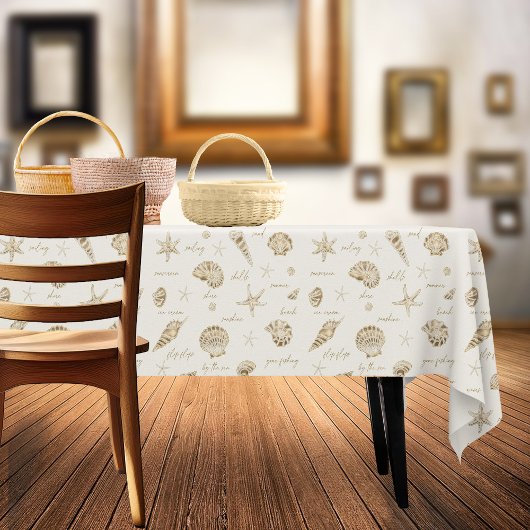 Muscheln Starfish Sun Fun Text Sandstone ID918 Tischdecke