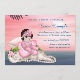 Muscheln Strand Baby Shower Einladung