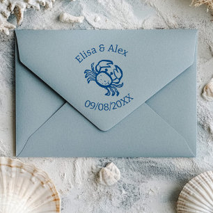 Muscheln Strand Hochzeit Süße KRABBE CUSTOM  Permastempel
