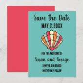 Muscheln Strand Nautilus Save The Date (Vorne/Hinten)