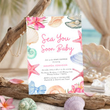 Muscheln Strand Sea you soon Baby Shower