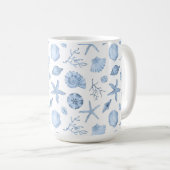 Muscheln Strand Tasse (VorderseiteRechts)