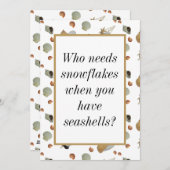 Muscheln Strand tropische Küste Weihnachten (Vorne/Hinten)