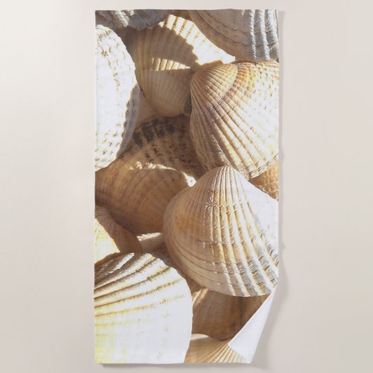 Muscheln Strandfotografie Strandtuch (Vorderseite)