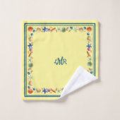 Muscheln & Streifen Badetuch Set (Waschlappen)