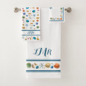 ***Muscheln & Streifen Badetuch Set (Insitu)