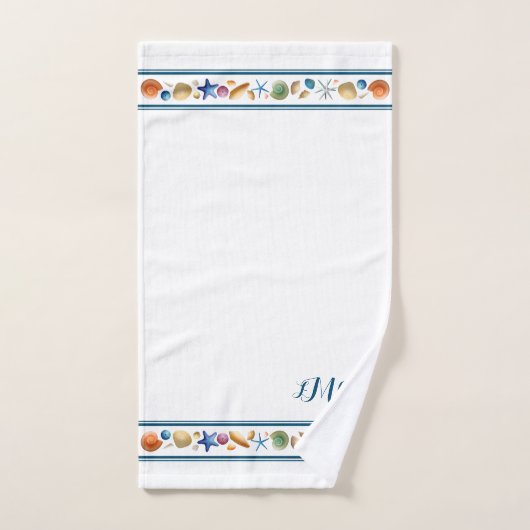 Muscheln & Streifen Badetuch Set (Handtuch)