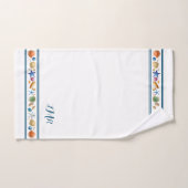 Muscheln & Streifen Badetuch Set (Handtuch)