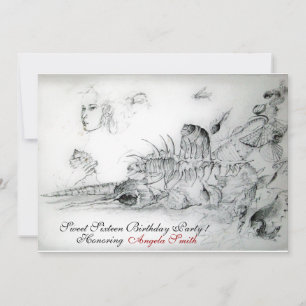 MUSCHELN SÜSSE SECHZEHN-GEBURTSTAGSFEIER,Rubin-Mon Einladung