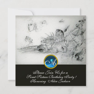 MUSCHELN SÜSSE SECHZEHN GEBURTSTAGSFEIER Saphir-Mo Einladung