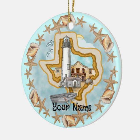 Muscheln Texas Lighthouse Ornament (Links)