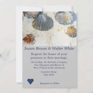 Muscheln Thema Hochzeit Einladung