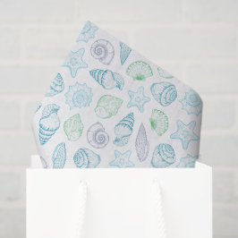 Muscheln Tissue-Papier, Decoupage Strand Küste Seidenpapier