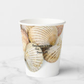 Muscheln Tropical Beach Hochzeit Pappbecher (Rückseite)
