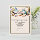 Muscheln tropische Muscheln blühenden Ozean Einladung (Stehend Vorderseite)