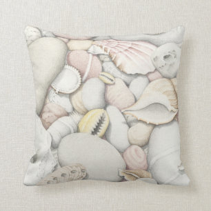 Muscheln-u. Kiesel-Polyester-Kissen Kissen
