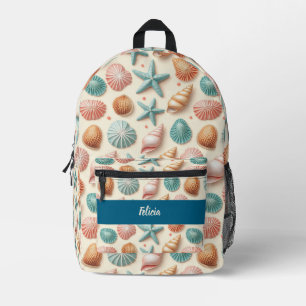 Muscheln Überfluss Bedruckter Rucksack