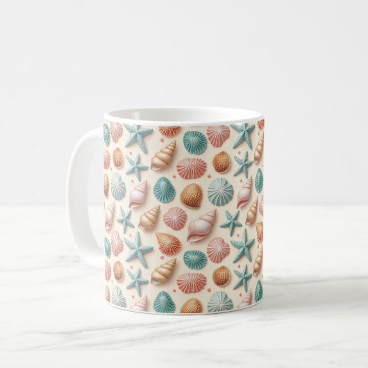 Muscheln Überfluss Kaffeetasse (Vorderseite Links)