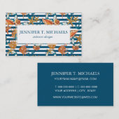 Muscheln und Anker-Muster Visitenkarte (Vorne/Hinten)