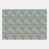 Muscheln und Ankermuster Geschenkpapier Set (Vorderseite)