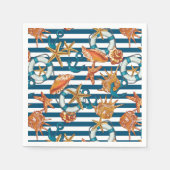 Muscheln und Ankermuster Serviette (Vorderseite)