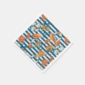 Muscheln und Ankermuster Serviette (Ecke)