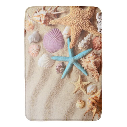 Muscheln und Bademantel Badematte (Vorderseite Vertikal)