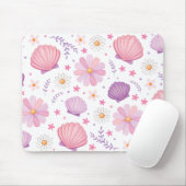 Muscheln und Gänseblümchen Mousepad (Mit Mouse)