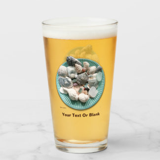 Muscheln und Hochseeglais Glas
