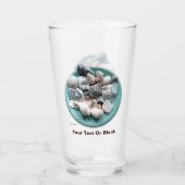 Muscheln und Hochseeglais Glas (Vorderseite)