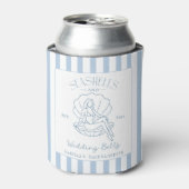 Muscheln und Hochzeitsglocken Bachelorette Dosenkühler (Kanne Vorderseite)