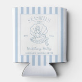 Muscheln und Hochzeitsglocken Bachelorette Dosenkühler (Rückseite)