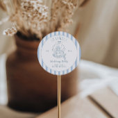 Muscheln und Hochzeitsglocken Bachelorette Runder Aufkleber